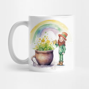 Watercolor Leprechaun Mug